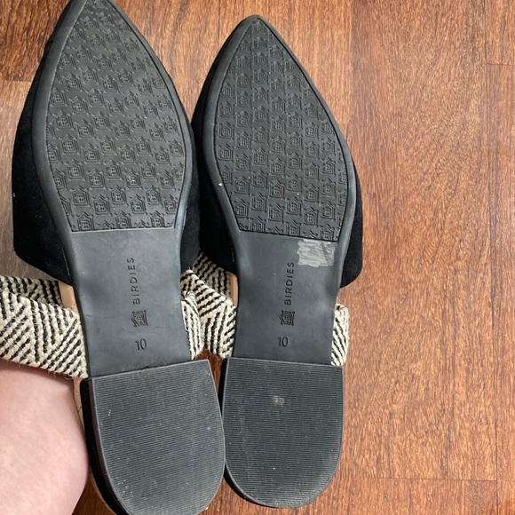 Birdies Black Flats with Geometric Strap Sz 10 - Picture 6 of 9